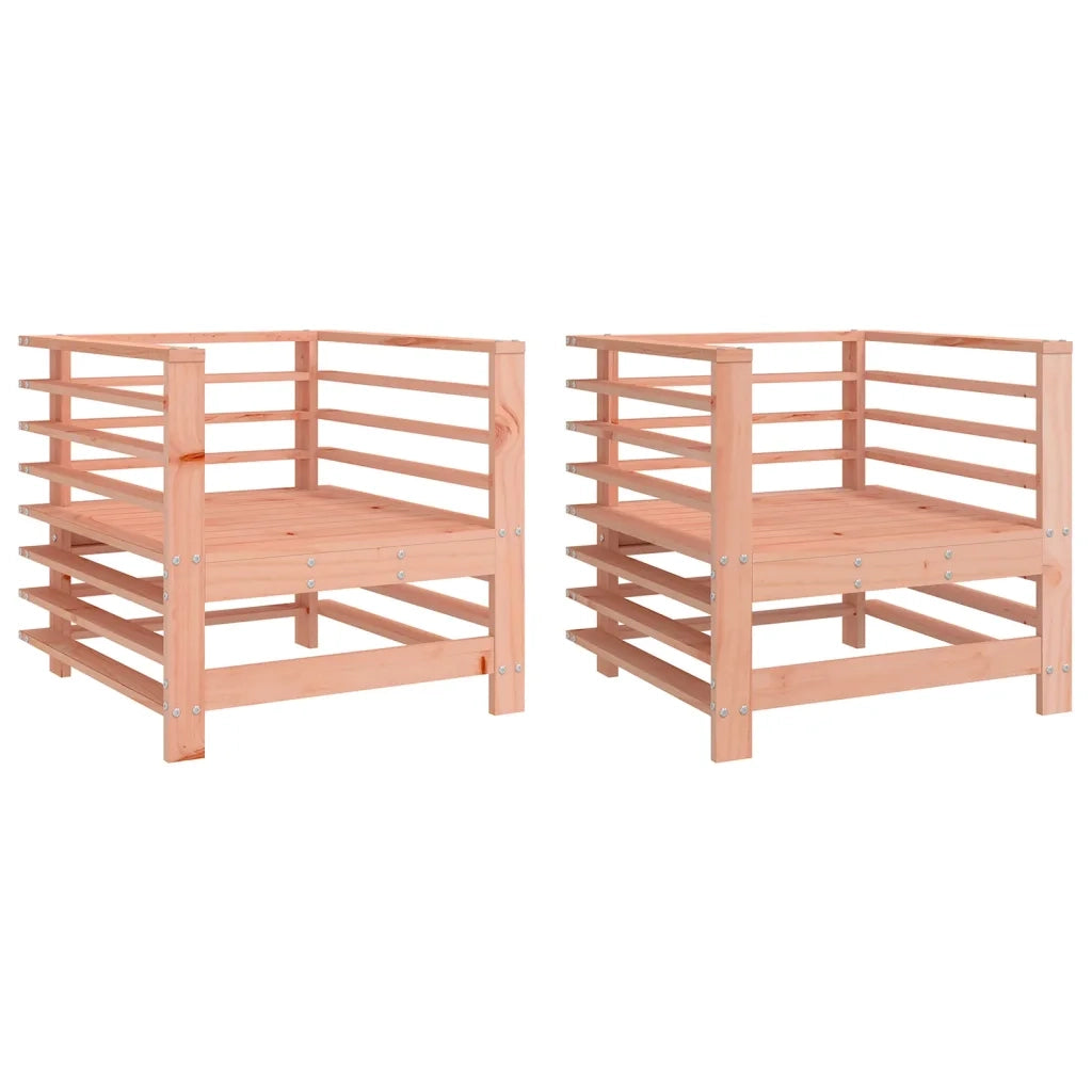 Sedia da patio-Sedie da Giardino 2 pz in Legno Massello di Douglas 744844