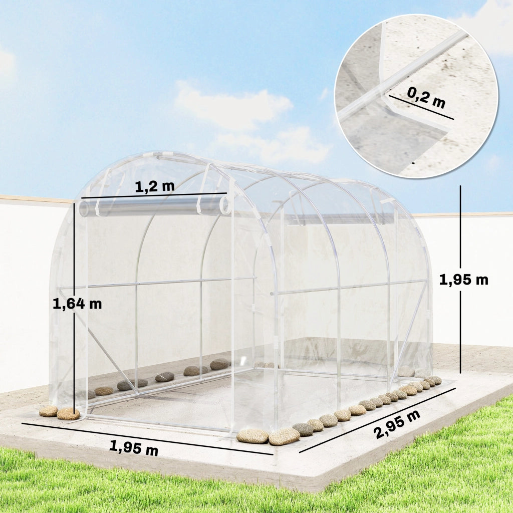 Serra polytunnel ¨C zephmum ¨C grigio acciaio 2x3x2m