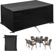 Copertura di tavolo per giardino - impermeabile - chiusura a click - resistente ai raggi UV - rettangolare - 242 x 162 x 100 cm - stoffa 210D Oxford.