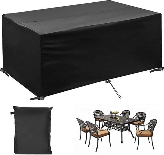 Copertura di tavolo per giardino - impermeabile - chiusura a click - resistente ai raggi UV - rettangolare - 242 x 162 x 100 cm - stoffa 210D Oxford.