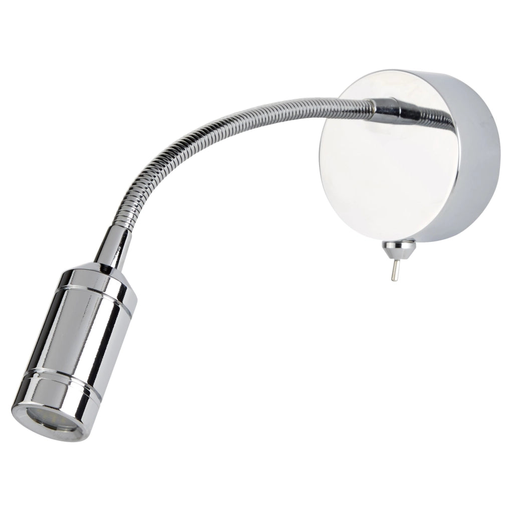 Applique Contemporanea Flexy Acciaio Cromo Led 0,75W 3000K