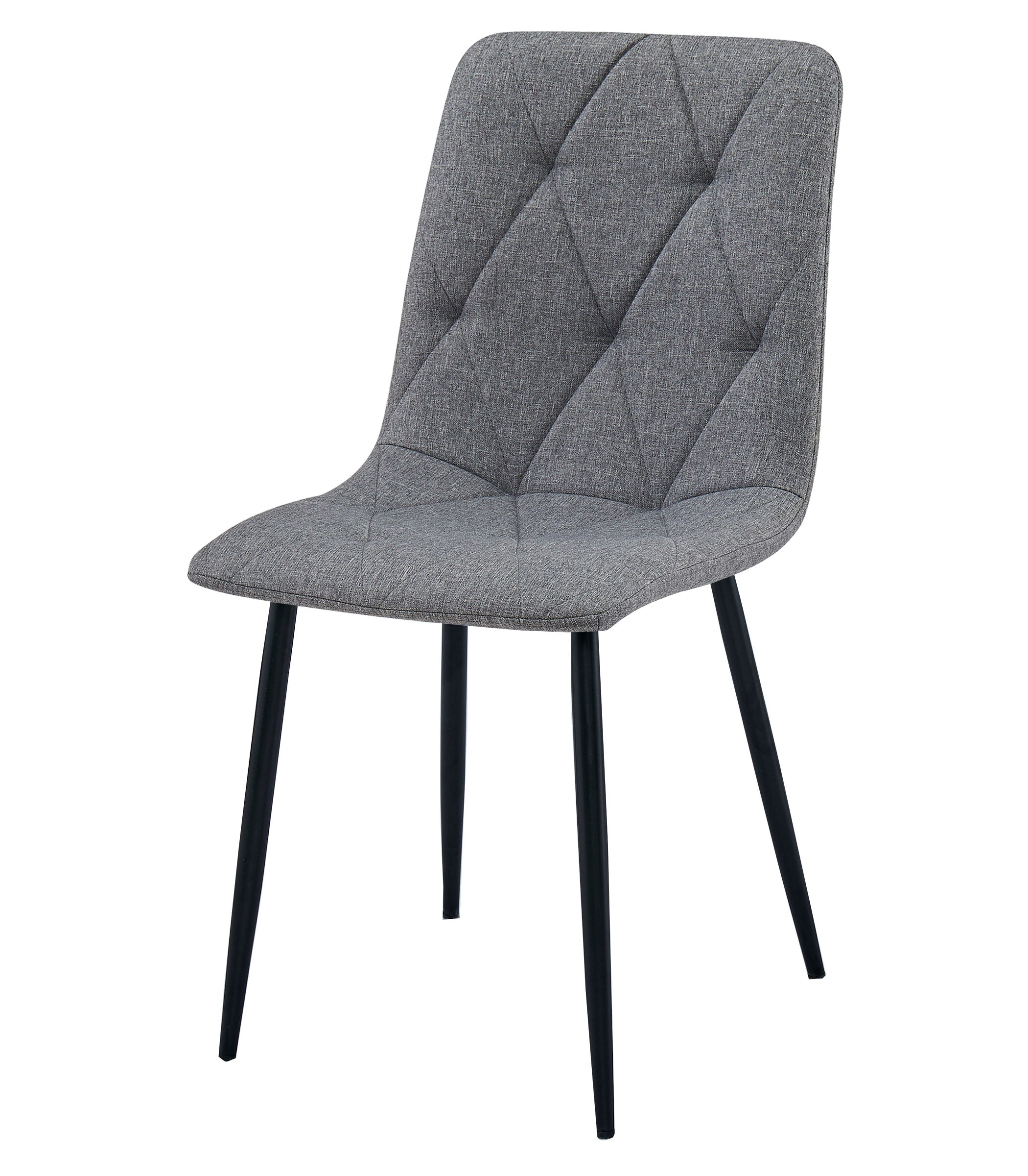 Sedia imbottita VALORA TYRA - Elegante tessuto grigio scuro x 3