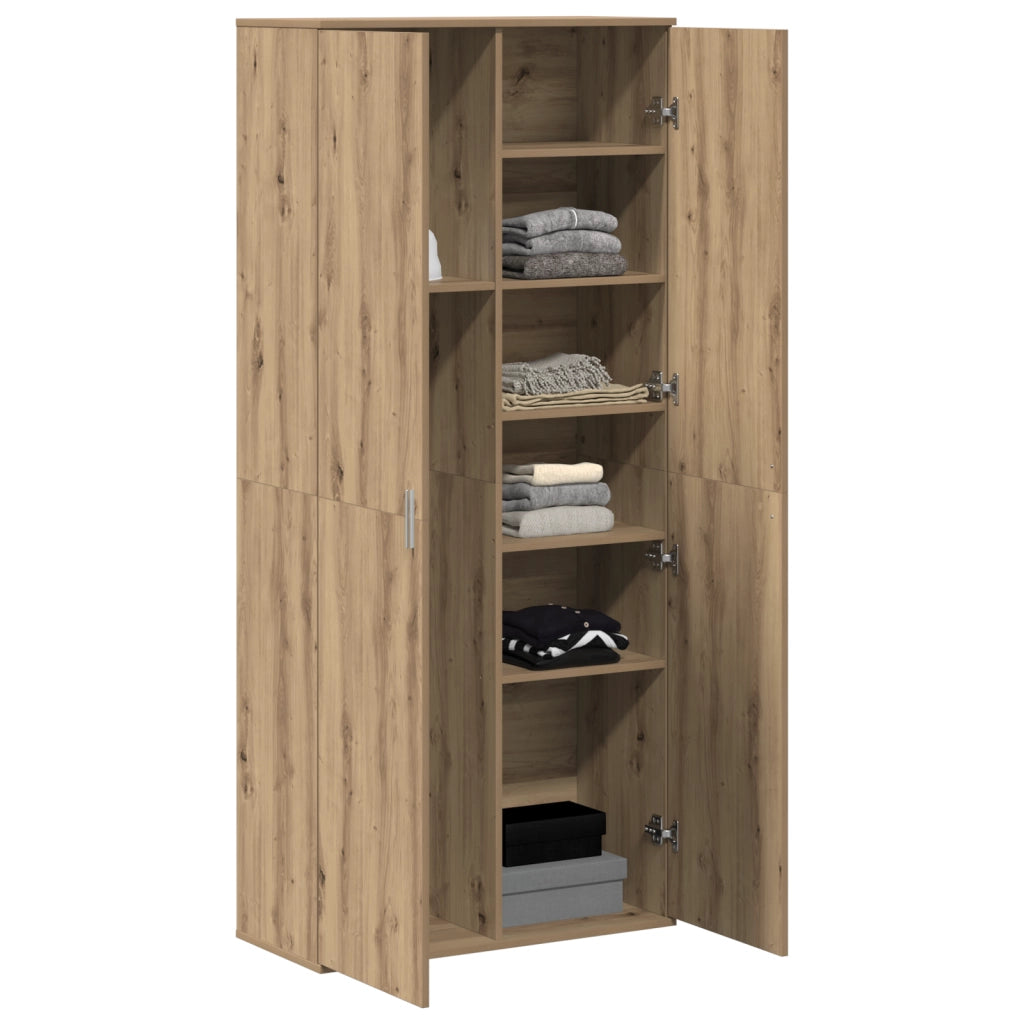 Highboard in Rovere Artigianale 80x35x180 cm in Legno Ingegnerizzato