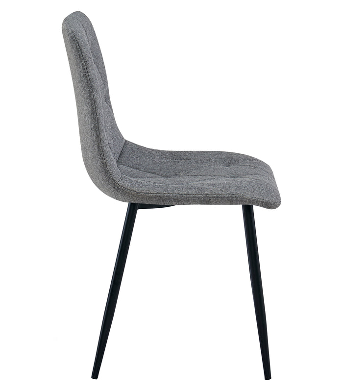 Sedia imbottita VALORA TYRA - Elegante tessuto grigio scuro x 3