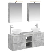 Set di mobili per il bagno 5 pcs Grigio Cemento 3406714