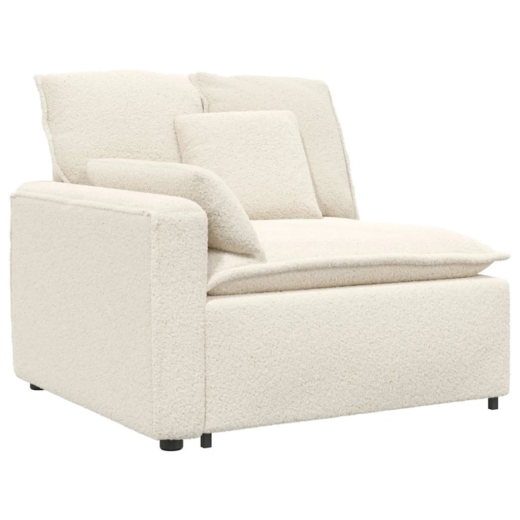 Divano Modulare con Cuscini Crema 3321115