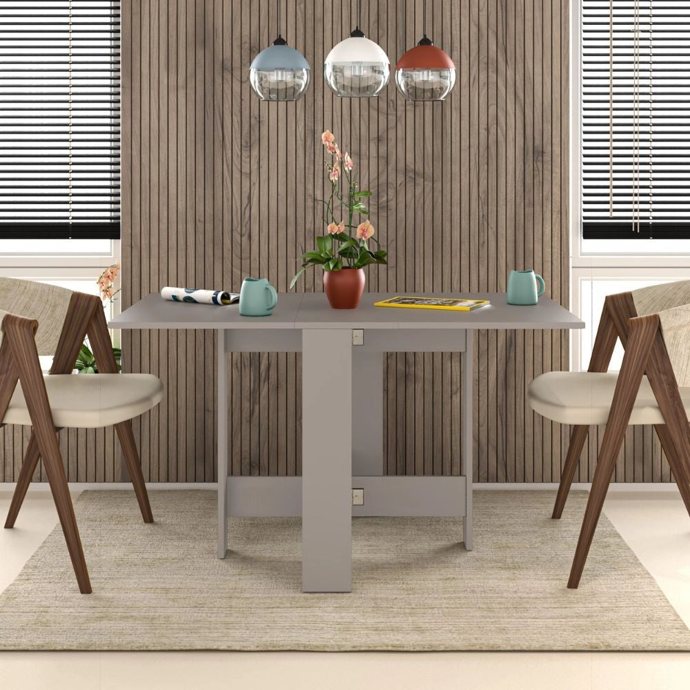 Tavolo Pieghevole Salvaspazio 130x76x73,4 cm in MDF Artemio Light Mocha