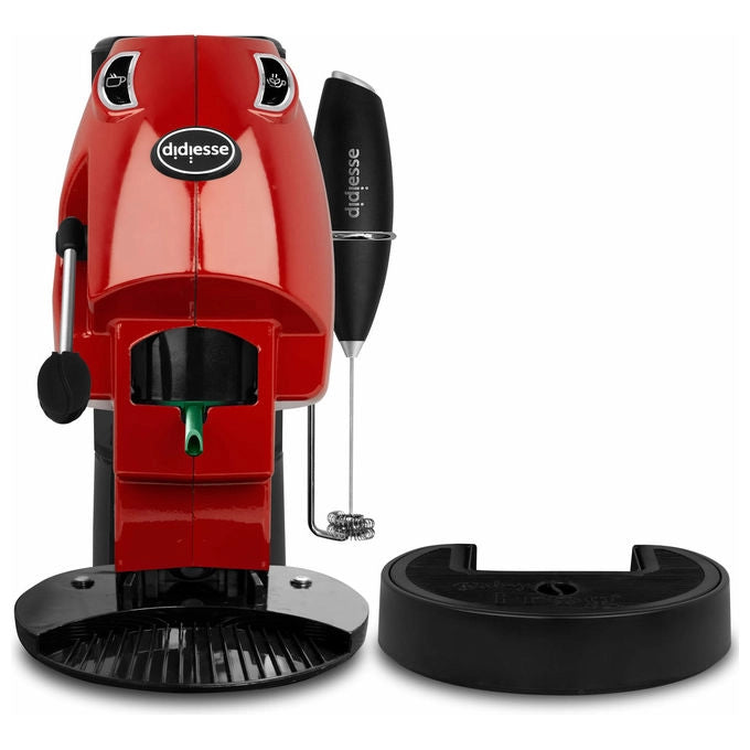 Didiesse NEWBABYRED New Baby Frog Macchina da caffe' a Cialde ESE 44mm 1,3 L 15 bar 650 W con Frullino e Acqua Calda colore Rosso
