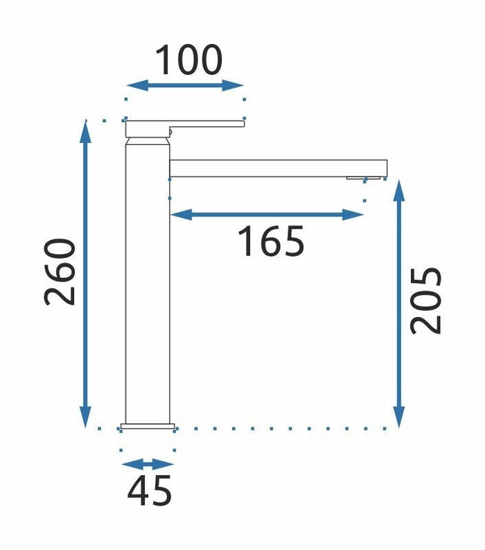 Rubinetto Da Lavabo Rea Verso Brush Gold High