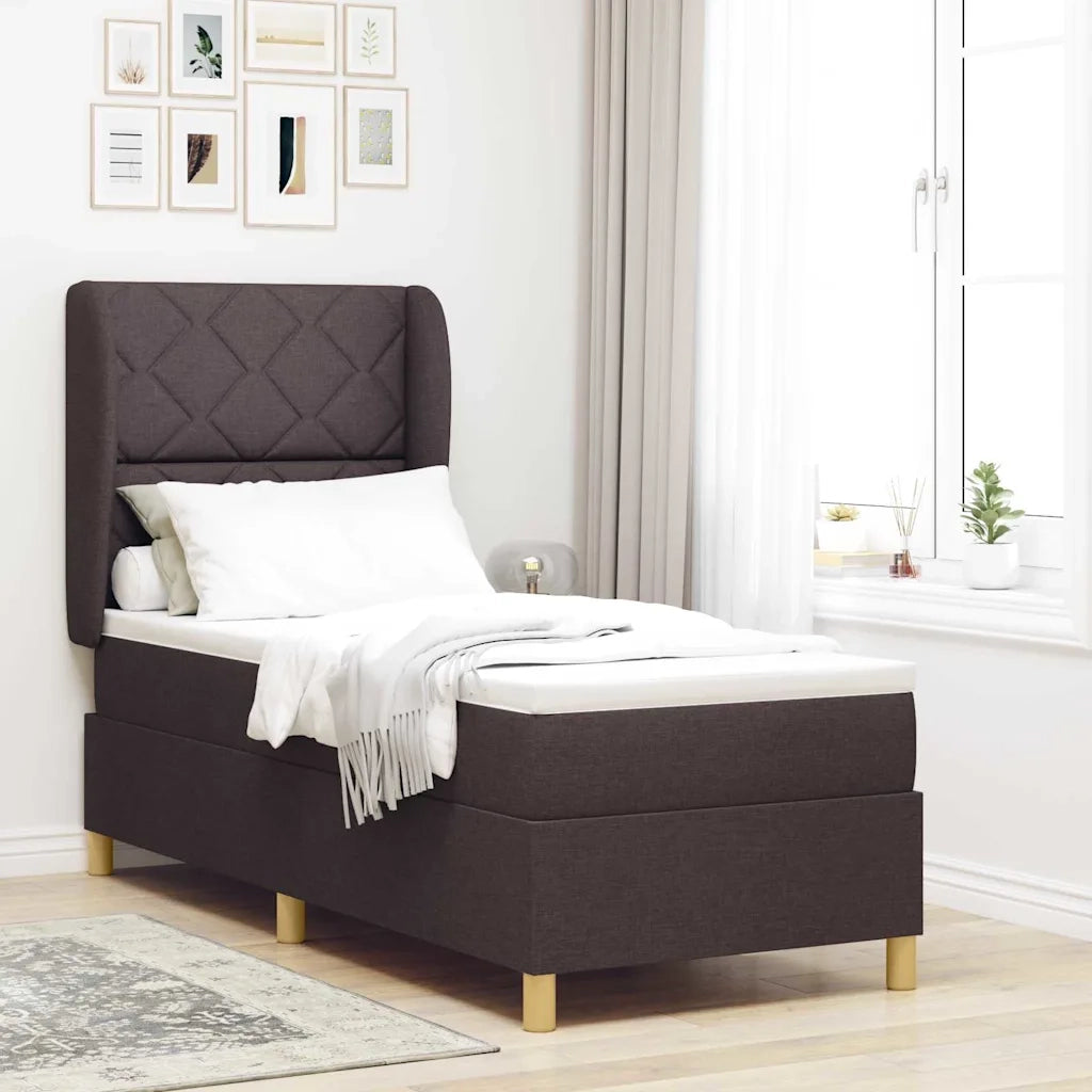 Letto con molle e materasso Grigio Scuro 90x190 cm Tessuto 3340784