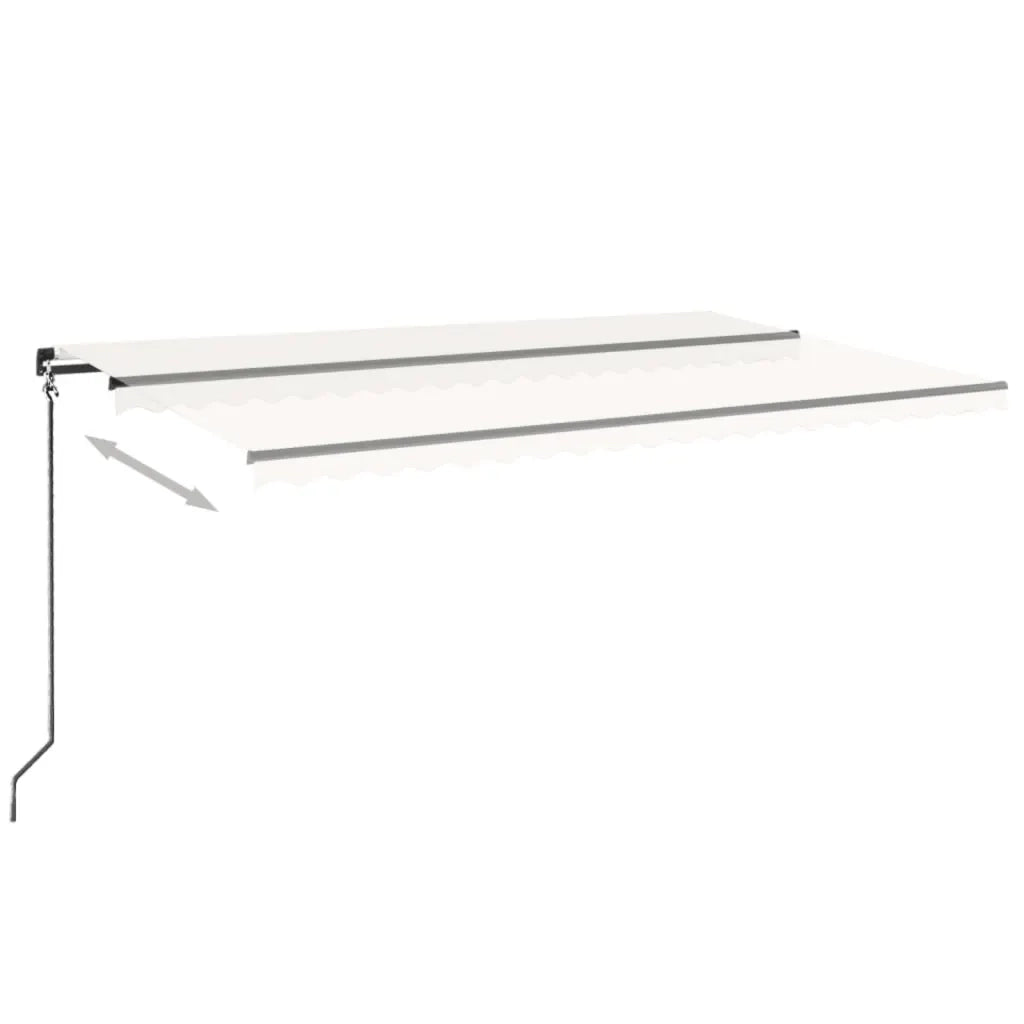 Tenda da Sole Retrattile Manuale 500x350 cm Crema 3069217
