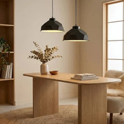 Lampada a sospensione Turtle in cartone riciclato nero | Duzzle