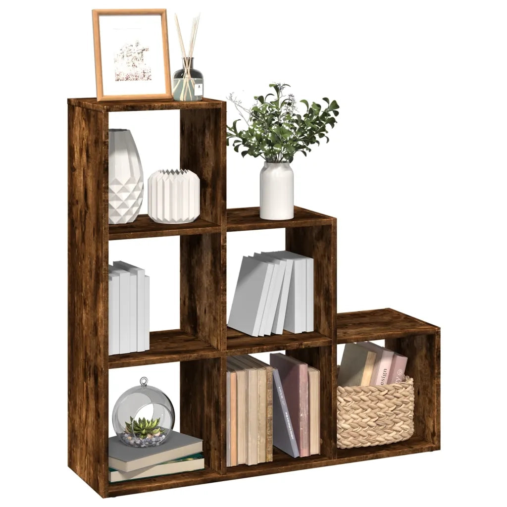 vidaXL Libreria Divisorio 3Ripiani Rovere Fumo 99x29x99cm Truciolato