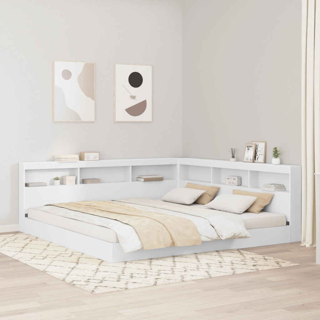 Letto a scaffale bianco 180x200 cm in legno ingegnerizzato