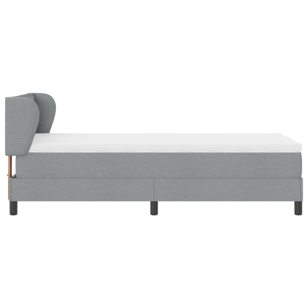 Letto a molle vitaXL con materasso Grigio chiaro 90x200 cm Tessuto