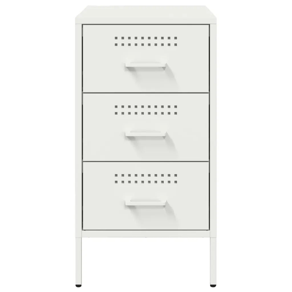 Comodini 2 pz Bianchi 36x39x68 cm in Acciaio 843089