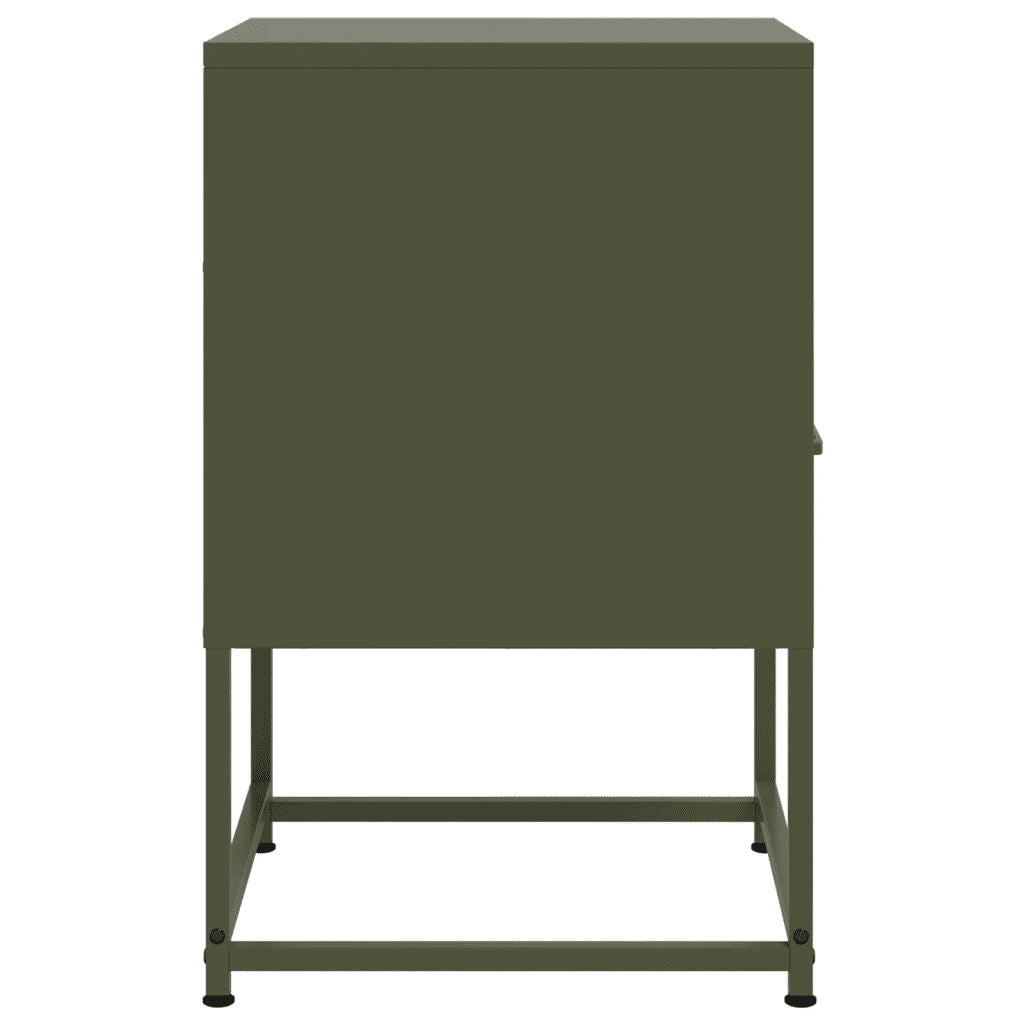 Comodino Verde Oliva 36x39x60,5 cm in Acciaio