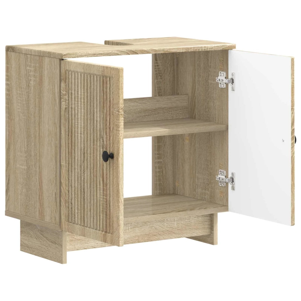 Armadio per Lavabo da Bagno EDE Rovere Sonoma 895907