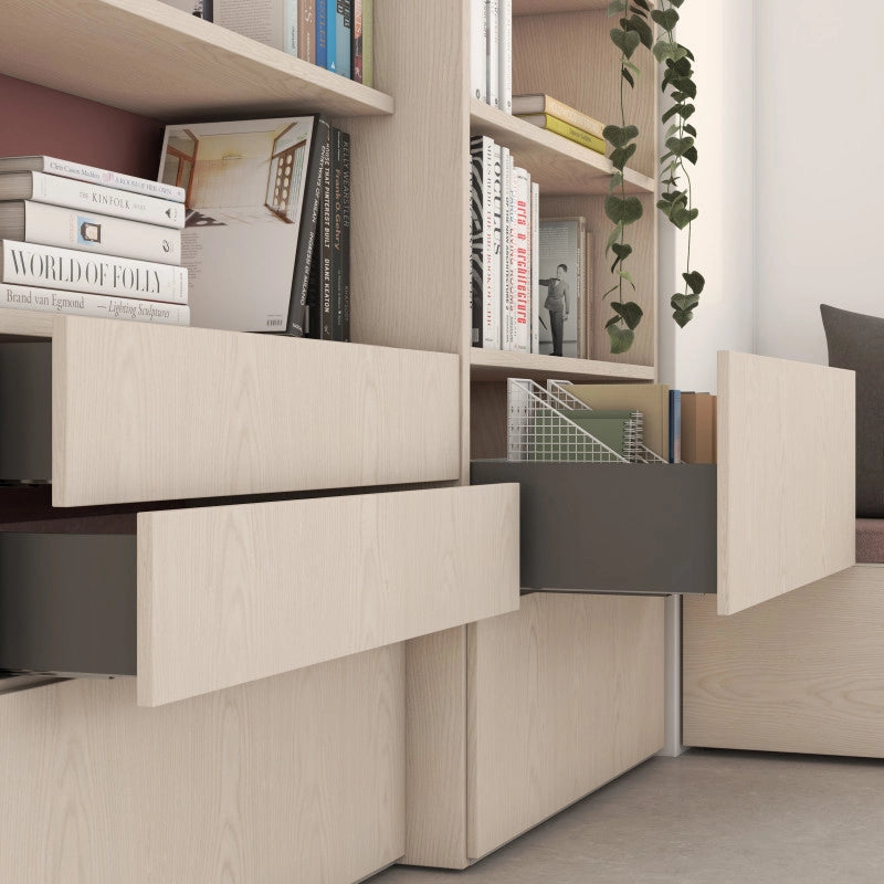 Cassetto esterno Vertex con regolazione 3D altezza 178mm, 40kg, profondità 500mm, Acciaio, Verniciato bianco