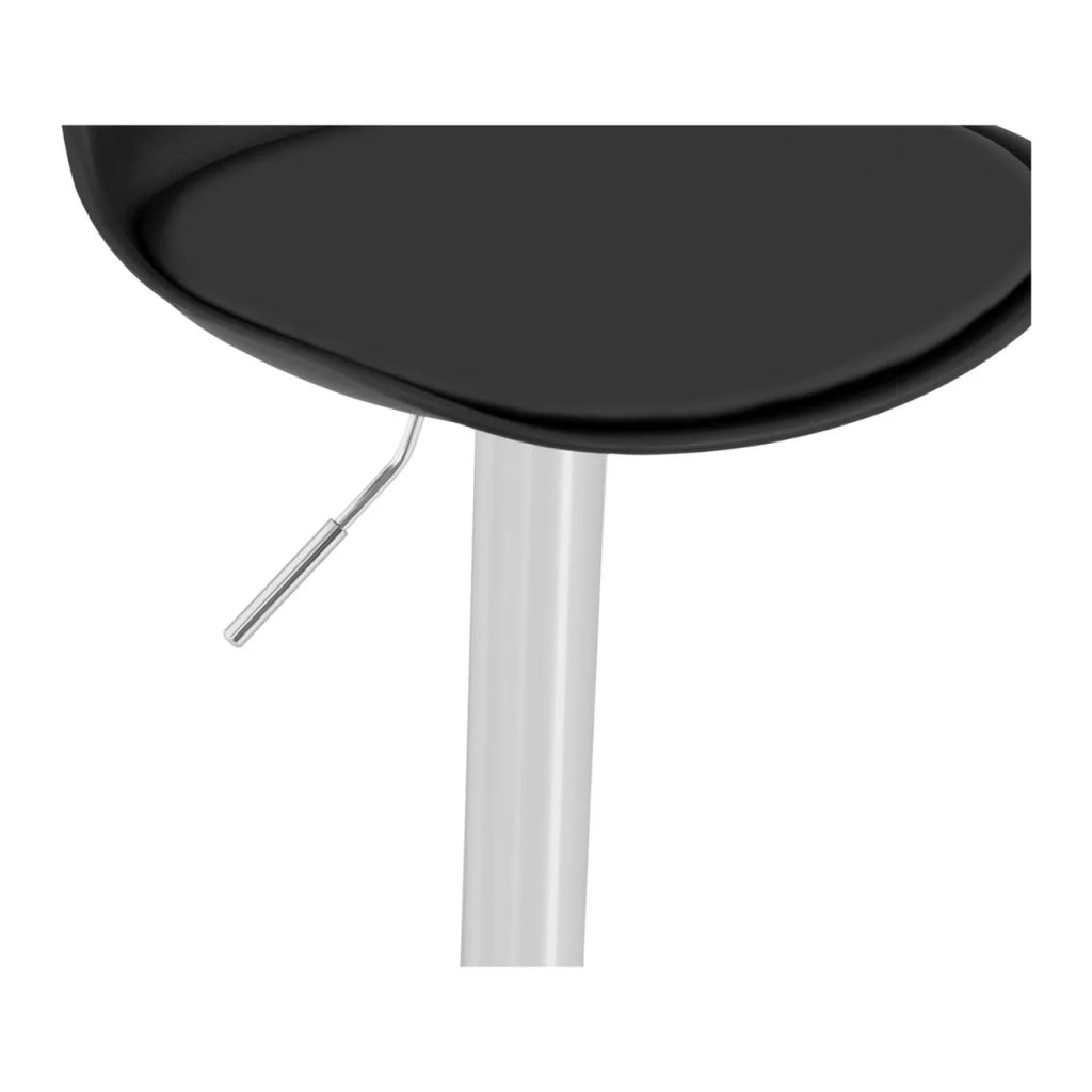Set di 4 sgabelli da bar con basamento cromato nero schienale 14_0003746
