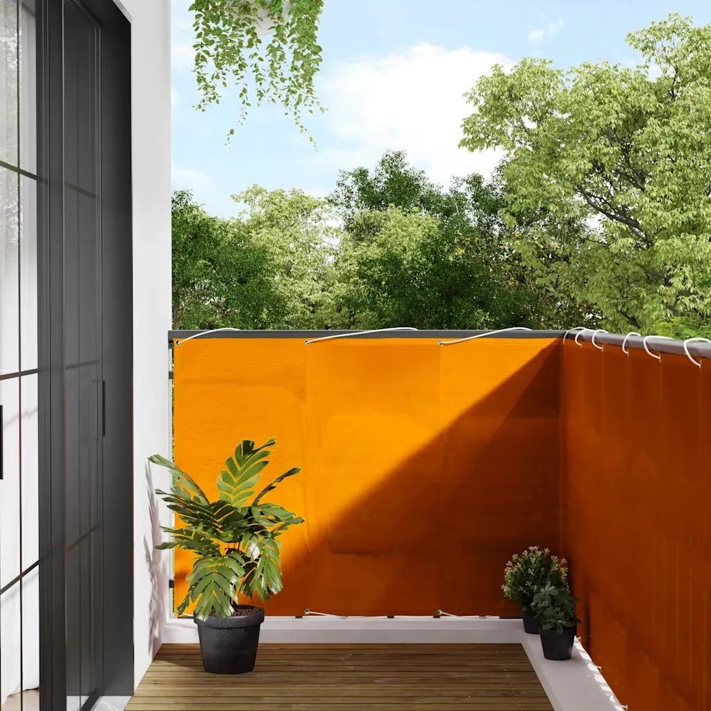 Paravento da Balcone Arancione 120x700cm 100% Poliestere Oxford CFW8561525