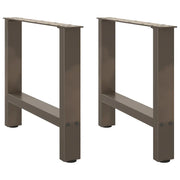 Gambe per Tavolino da Caff¨¨ in Acciaio Naturale 2 pz | Piede del tavolo 50x(42-43) cm Acciaio