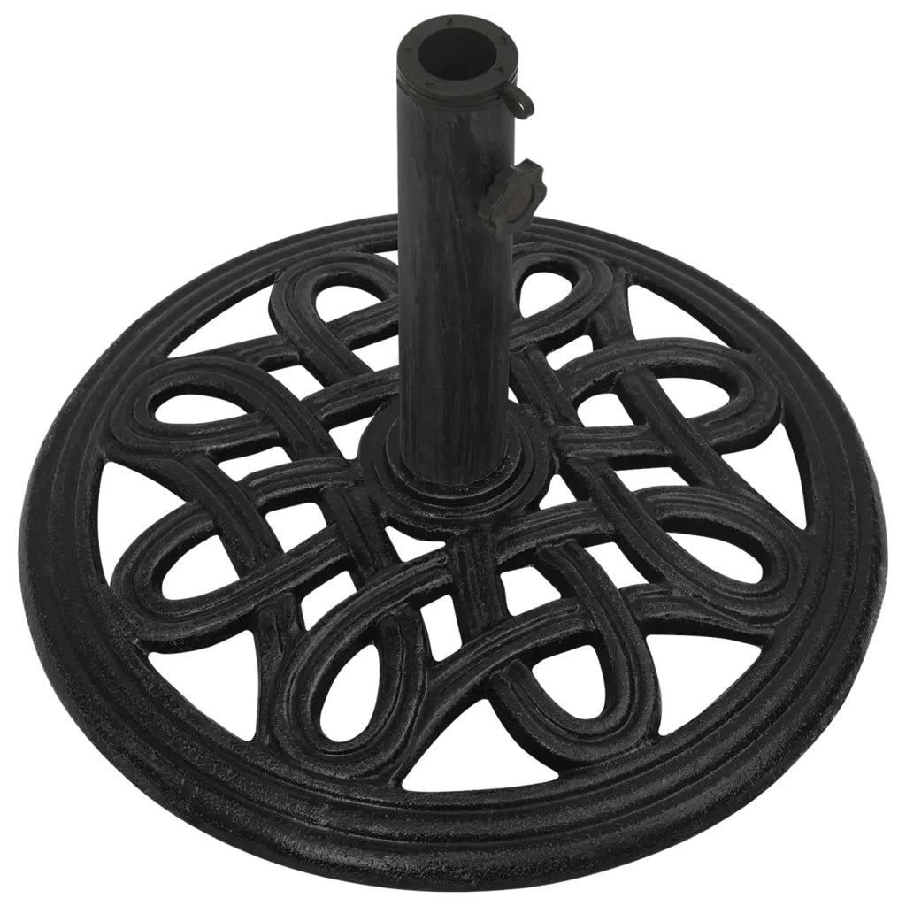 Base per ombrellone-Supporto per ombrellone Nera 44x44x32 cm in Ghisa