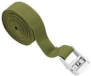 Cinturoni da traino pesanti, veloci da fissare, in acciaio inossidabile, per portatori di motori, auto e biciclette, 5 m x 2,5 cm, verde