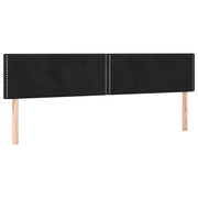 Testiera | Testata Nera 180x5x78/88 cm in Velluto