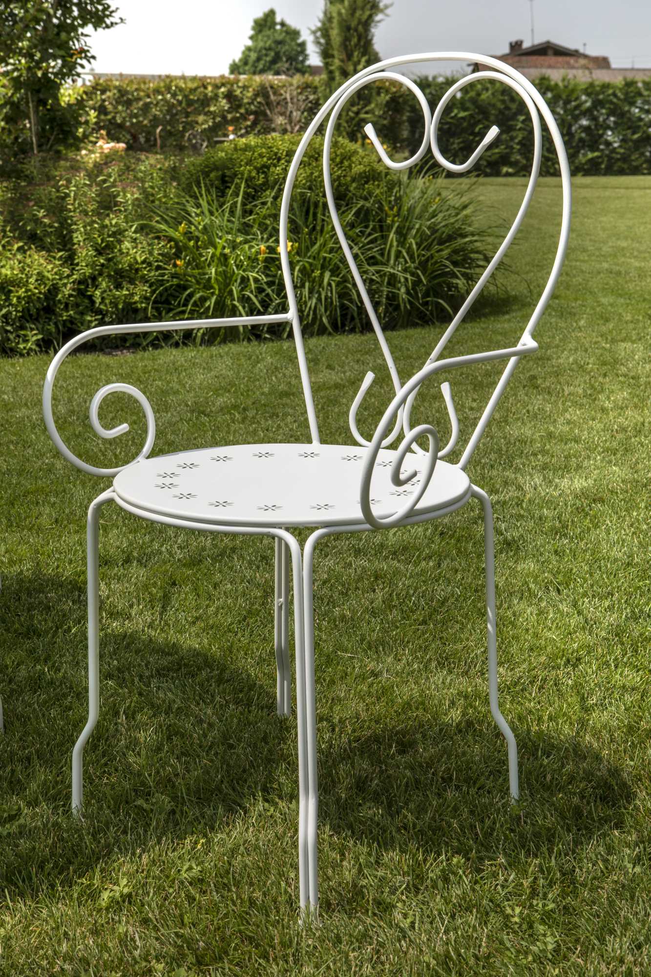 Sedia da Giardino 49x48xh90 cm in Metallo New Old Bianco