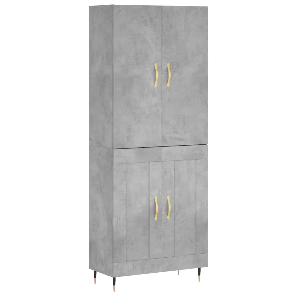 Credenza-Buffet-Armadio da cucina Grigio Cemento 69,5x34x180 cm in Legno Multistrato 544441