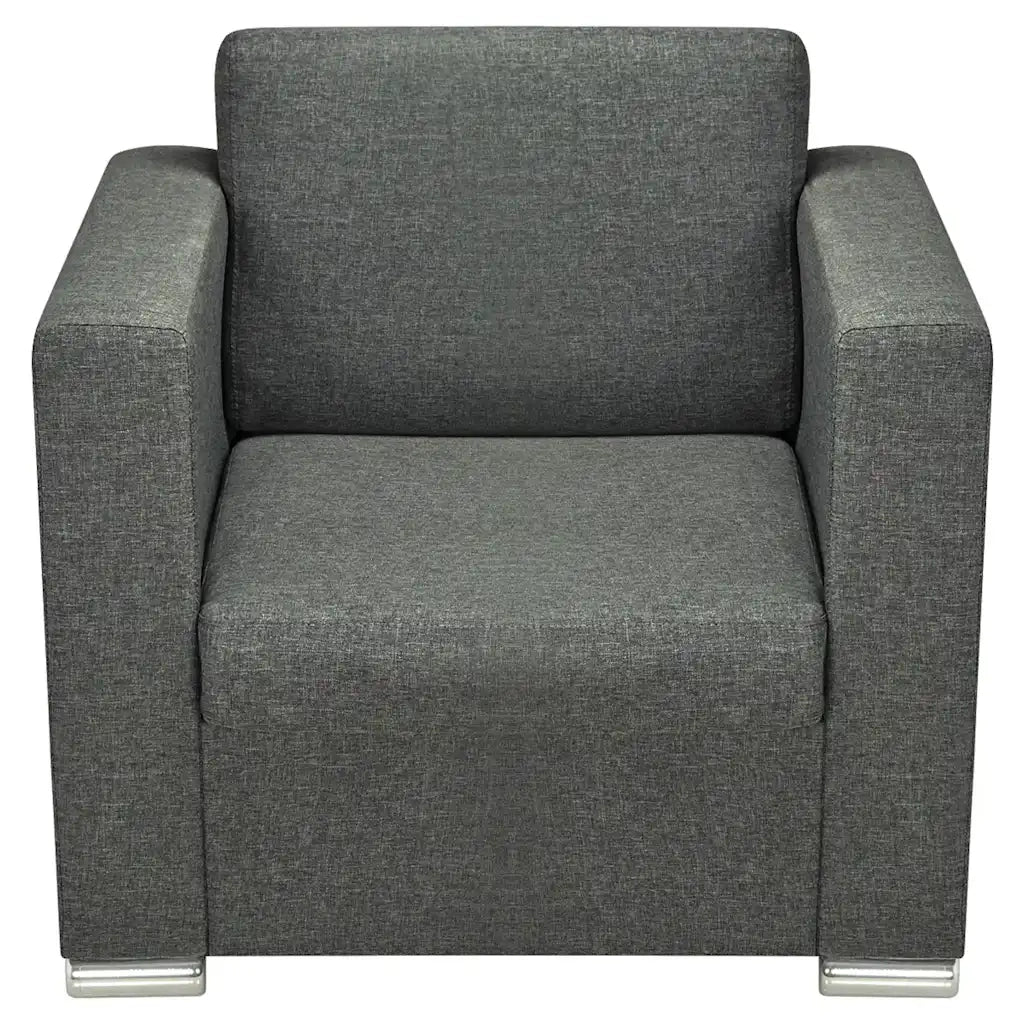 3 Pz Set di Divani in Stoffa Grigio Scuro  cod mxl 18897