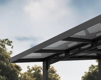 Carport Doppio Sydney in Alluminio 6X6 m Nero