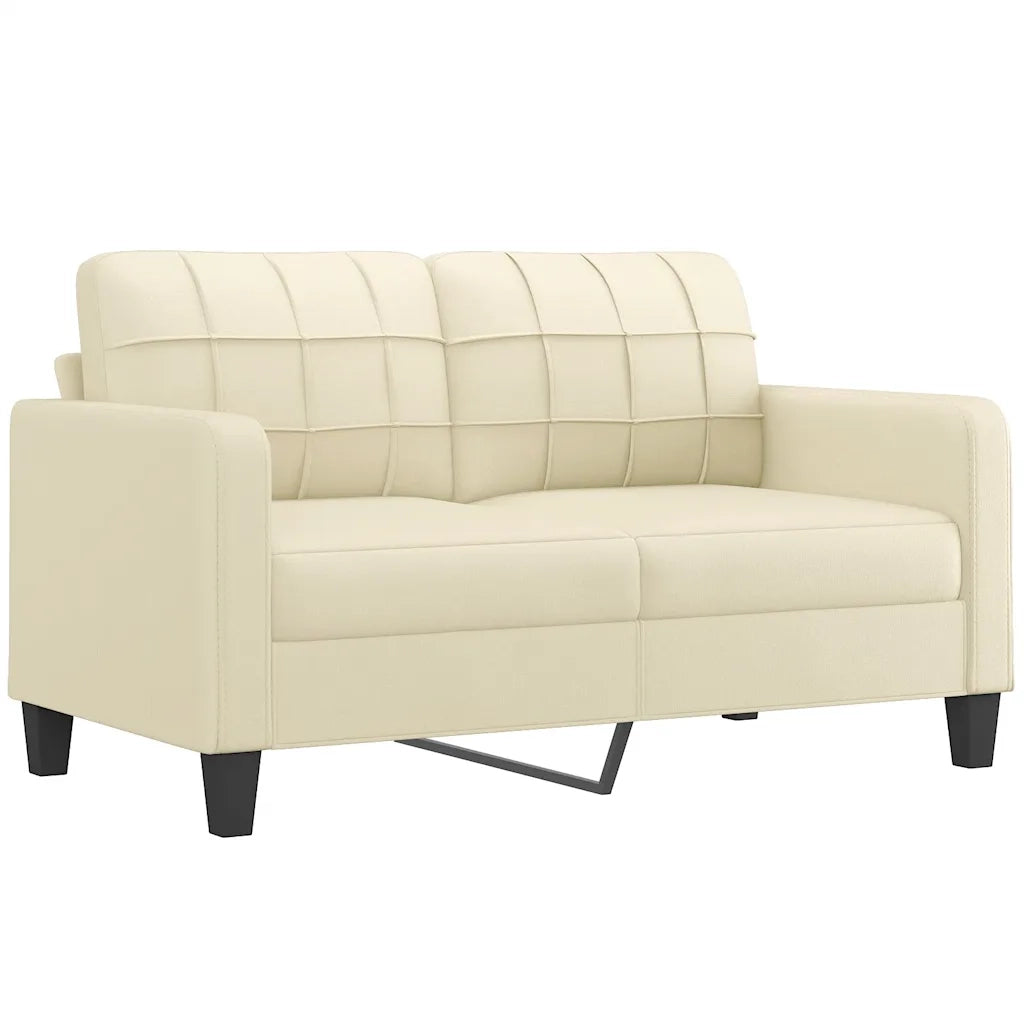 Divano a 2 Posti-Sofa 2 Posti Crema 140 cm in Similpelle 855045