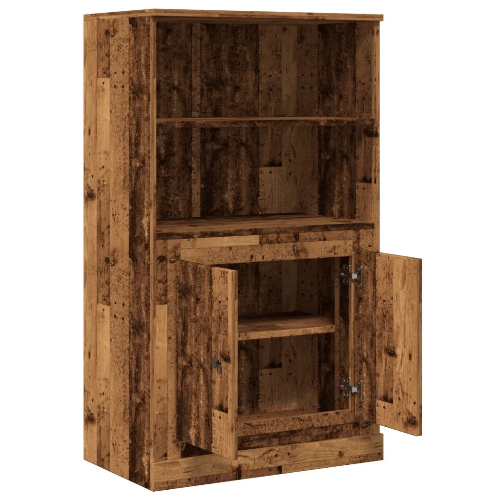 Credenza Legno Antico 60x35,5x103,5 cm in Legno Multistrato