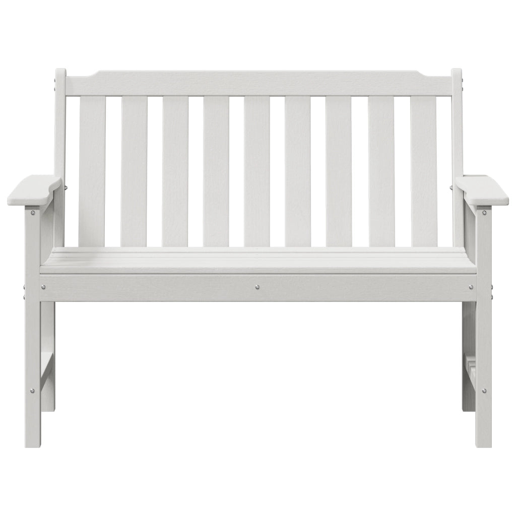 Panchina da Giardino Bianca 120 cm HDPE