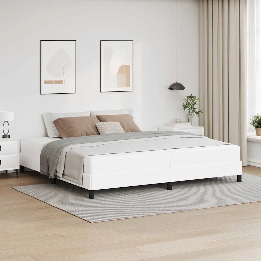 Struttura del letto Bianco Puro 200 x 200 cm Tessuto 3398649