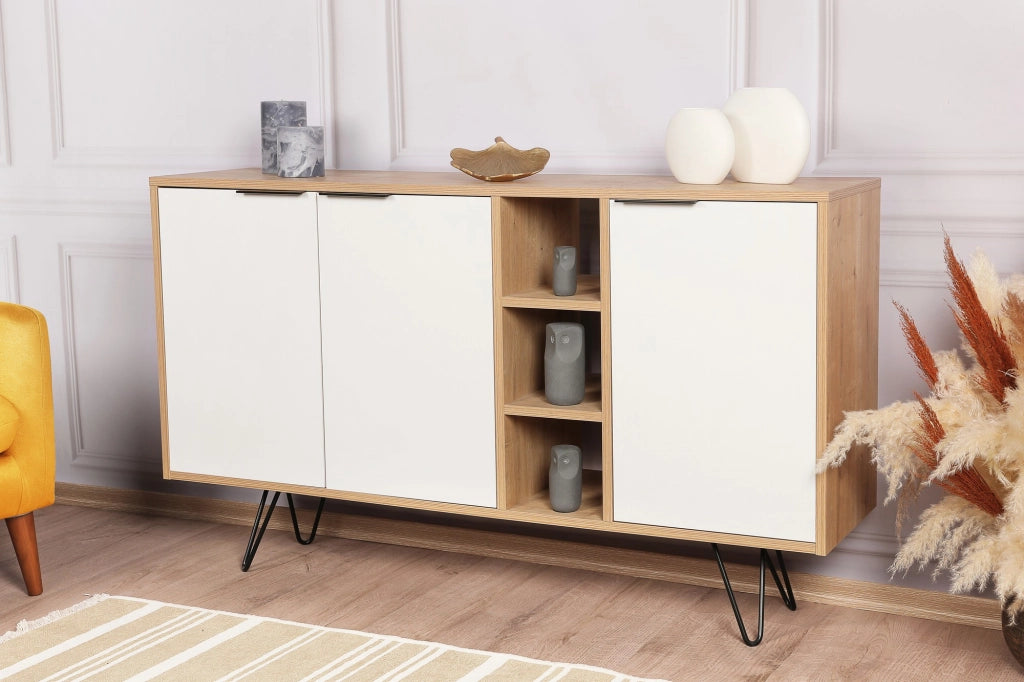 Consolle in legno "Clara" 142 x 35,6 x 83 cm - Rovere
