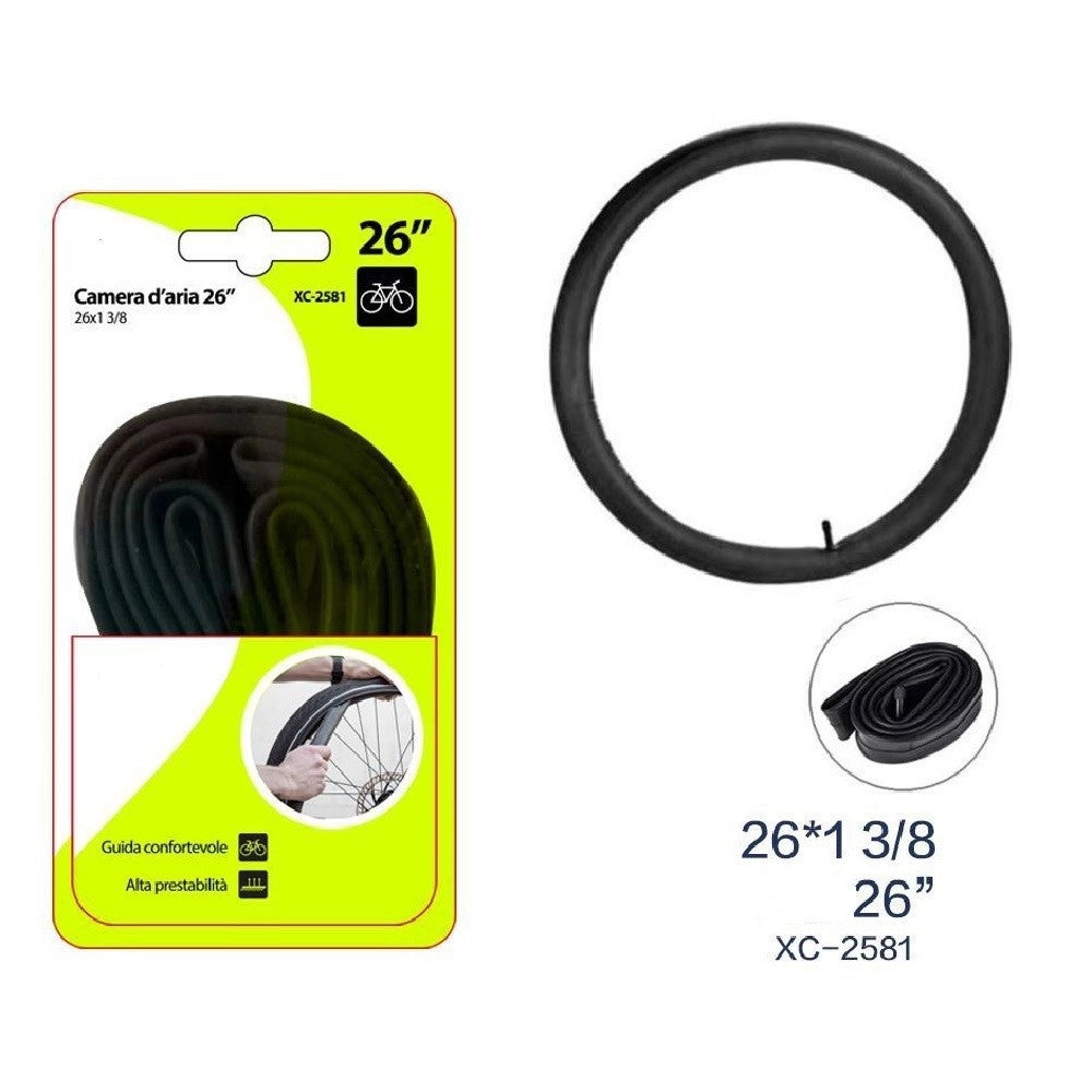 Trade Shop - Camera D'aria 26" Per Pneumatici Ruote Bici Bicicletta Bike 26x1 3/8 Xc-2581 -