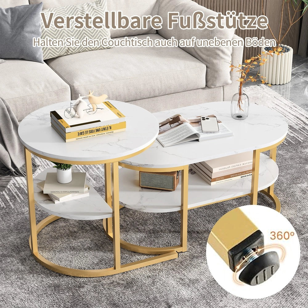 Tavolino da caff¨¨ ¨C Minimal ¨C Effetto oro moderno
