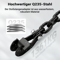 Farm Jack – Stoßstangen-Set, 48" Wagenheber bis 3000 kg mit max. Hubhöhe 105 cm plus Stoßstangen-Adapter