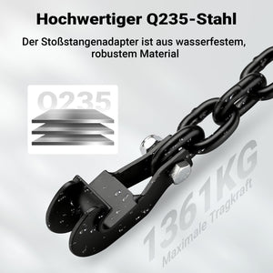 Farm Jack – Stoßstangen-Set, 48" Wagenheber bis 3000 kg mit max. Hubhöhe 105 cm plus Stoßstangen-Adapter