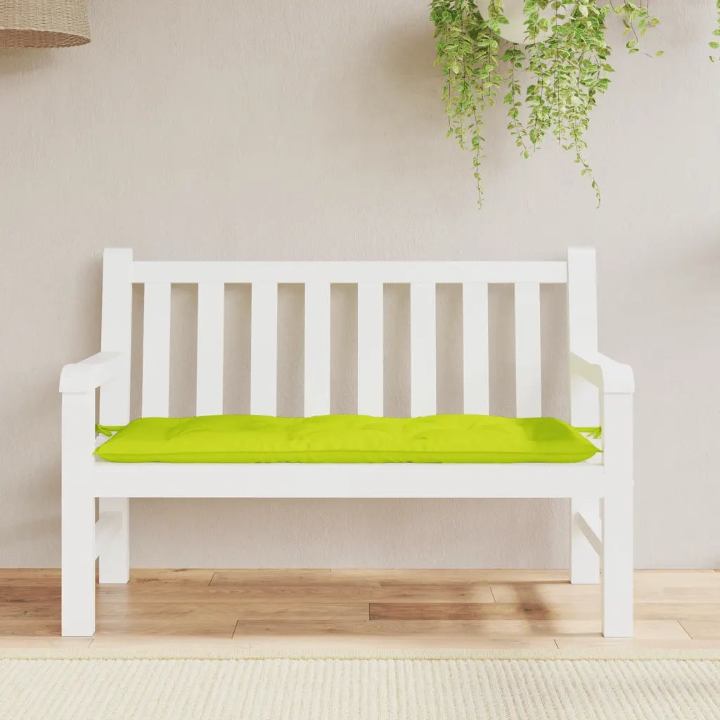Cuscino per Panca-Cuscini per panchina Verde Brillante 120x50x7 cm in Tessuto Oxford