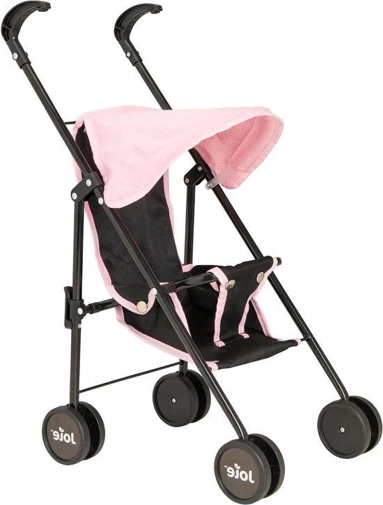 Mini Carriolo per Bambini Nero Rosa - Carriolo per Bambini con Ruote - Età 3+ - Carriolo Opportuno per Bambini con Ruote