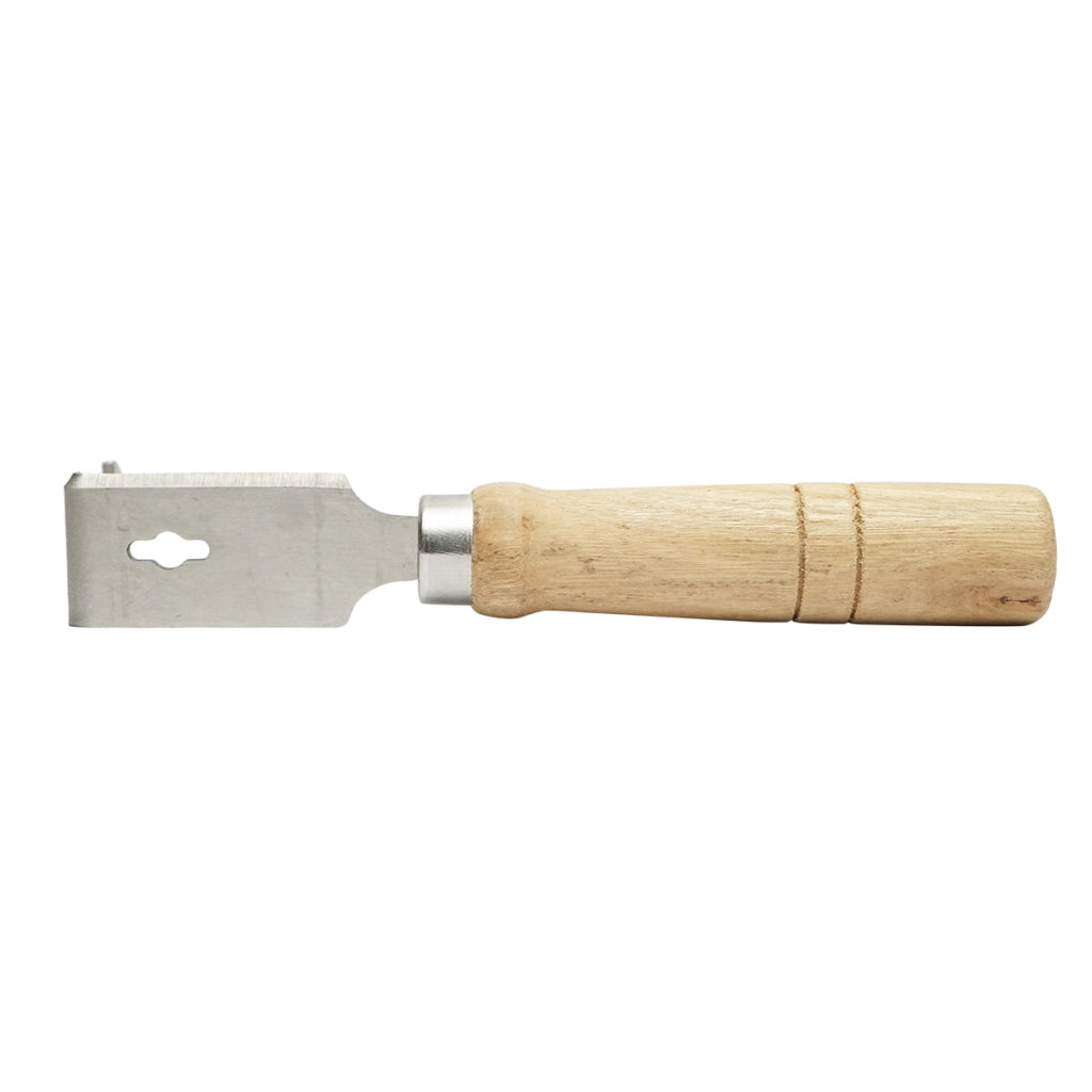Coltello da apicoltore con manico in legno per la pulizia dei telaini di cera e propoli