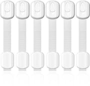 Set di 6 serrature per bambini per armadi, serrature di sicurezza per cassetti, con adesivo forte, senza foratura, adatto per porte frigorifero, armadi, cassetti, ecc. (bianco)