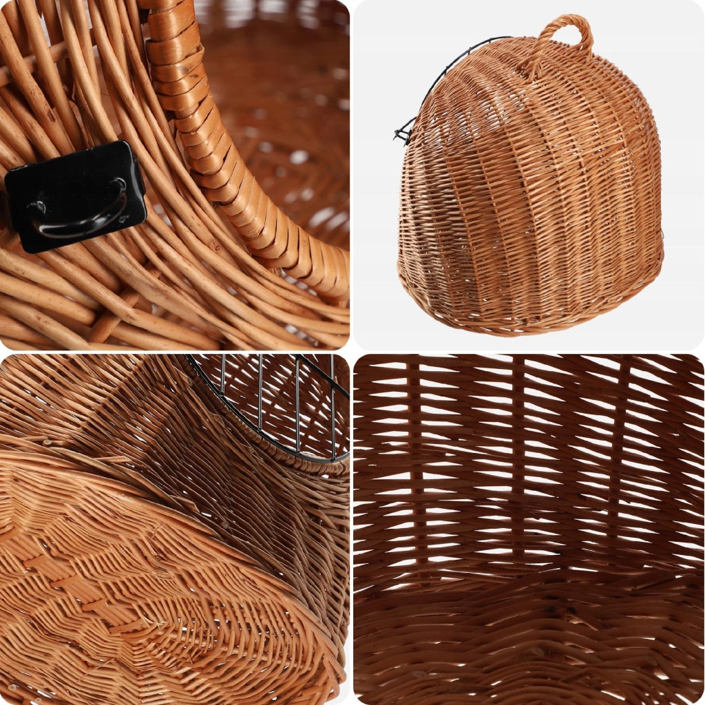 Trasportino KADAX per gatti, cani, conigli, gabbia, box in vimini, cesto, solido, 49 cm