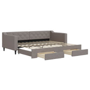 Divano letto | Sof¨¤ letto | Letto singolo Estraibile con Cassetti Tortora 90x200 cm Tessuto