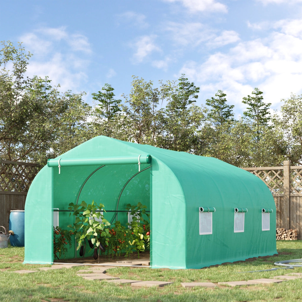 SERRA da giardino 450 x 300 x 205 cm verde in polietilene