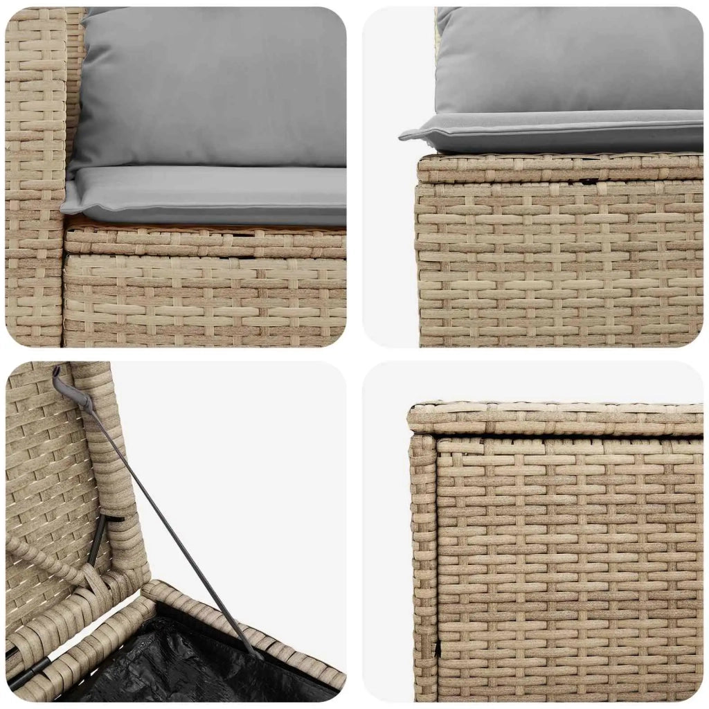 Set di divani 5 pz Beige e Grigio Chiaro 3447883